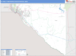 El Paso Metro Area Digital Map Basic Style